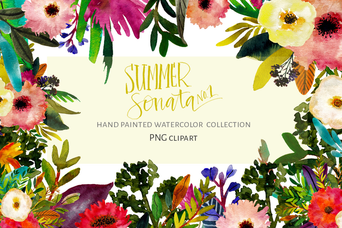Hand Painted Summer Flowers, an Illustration by Sweet Fig (Photo 1 of 4)