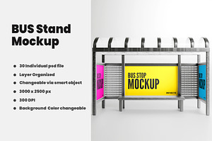 Bus Stand Mockup PSD file., an Advertising Mockup by samsulpassive