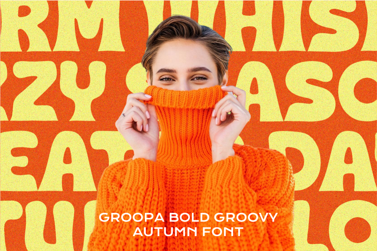Groopa Bold Groovy Autumn Font, a Font by PutraCetol Studio (Photo 3 of 5)