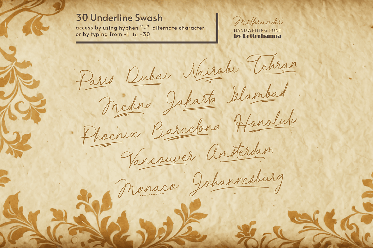 Mithrandir Font, a Handwritten Font by Letterhanna Studio (Photo 20 of 21)