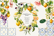 Watercolor Mediterranean summer life, a Decorative Illustration by Pamyatka Shop (Thumbnail 9 of 25)