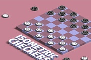 Isometric Checkers Mockup, an Object Graphic by Beavergraphy (Thumbnail 2 of 3)