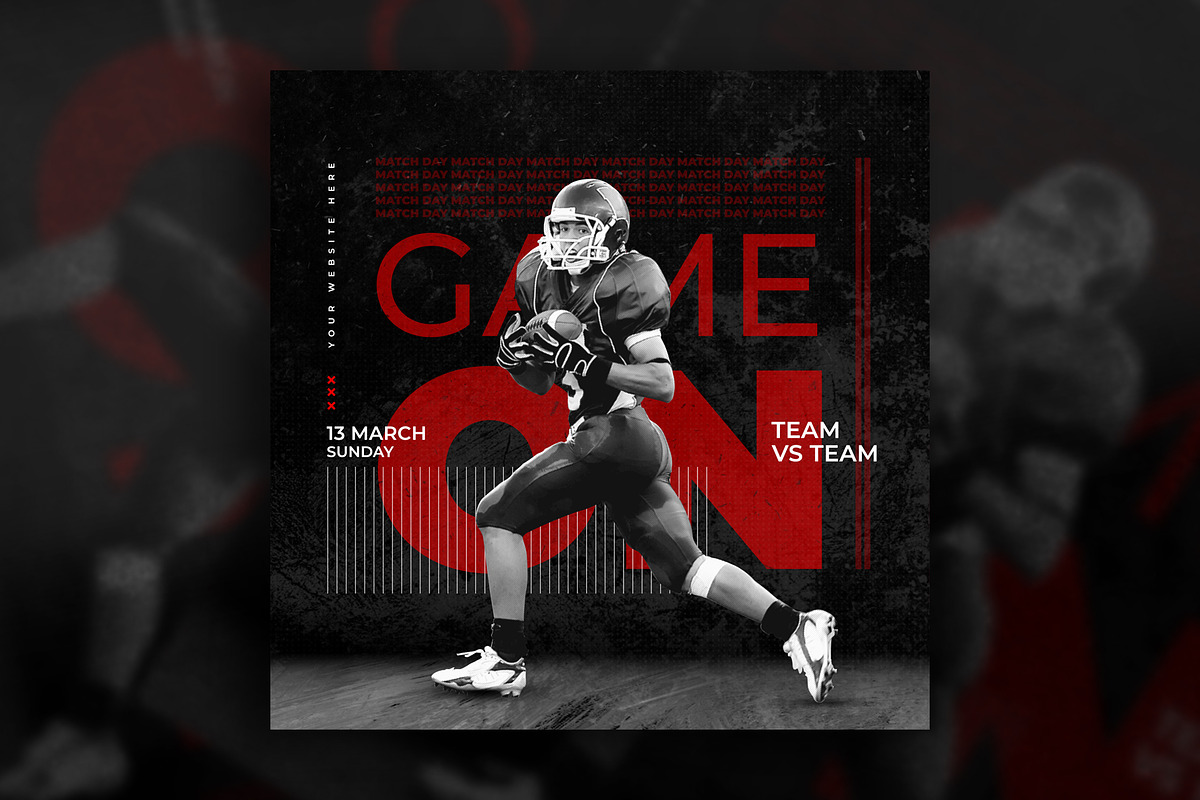 Match day social media flyers, a Social Media Template by Tanmoy Topu (Photo 11 of 11)