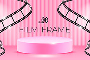 Film Frame with Pink Podium, a Decorative Illustration by PsychocheArt (Thumbnail 2 of 3)