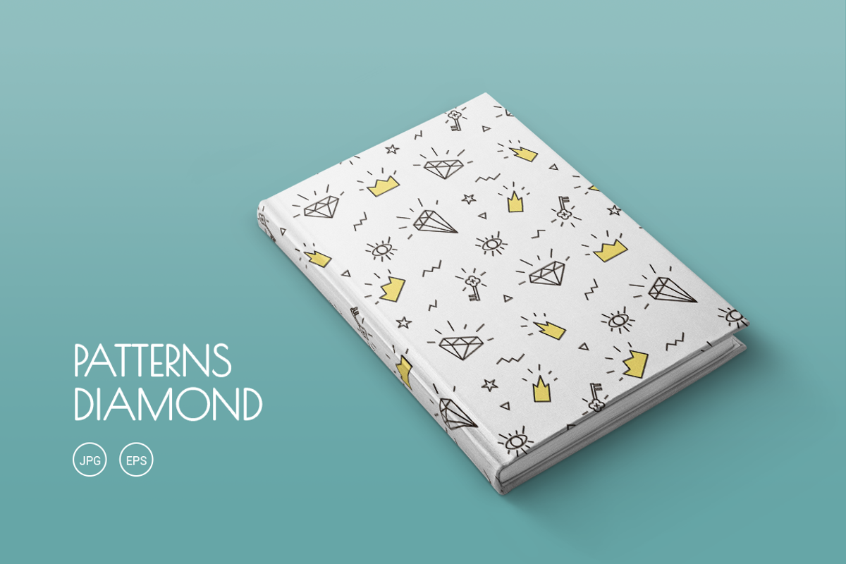 Pattern of crowns diamonds, a Pattern Graphic by Fay_Francevna (Photo 1 of 2)