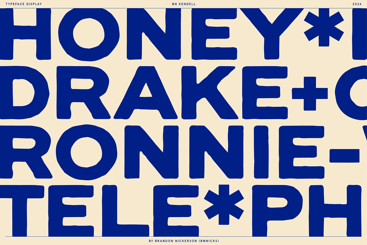 BN Kendell + Extras, a Sans Serif Font by Bnick (Photo 2 of 12)