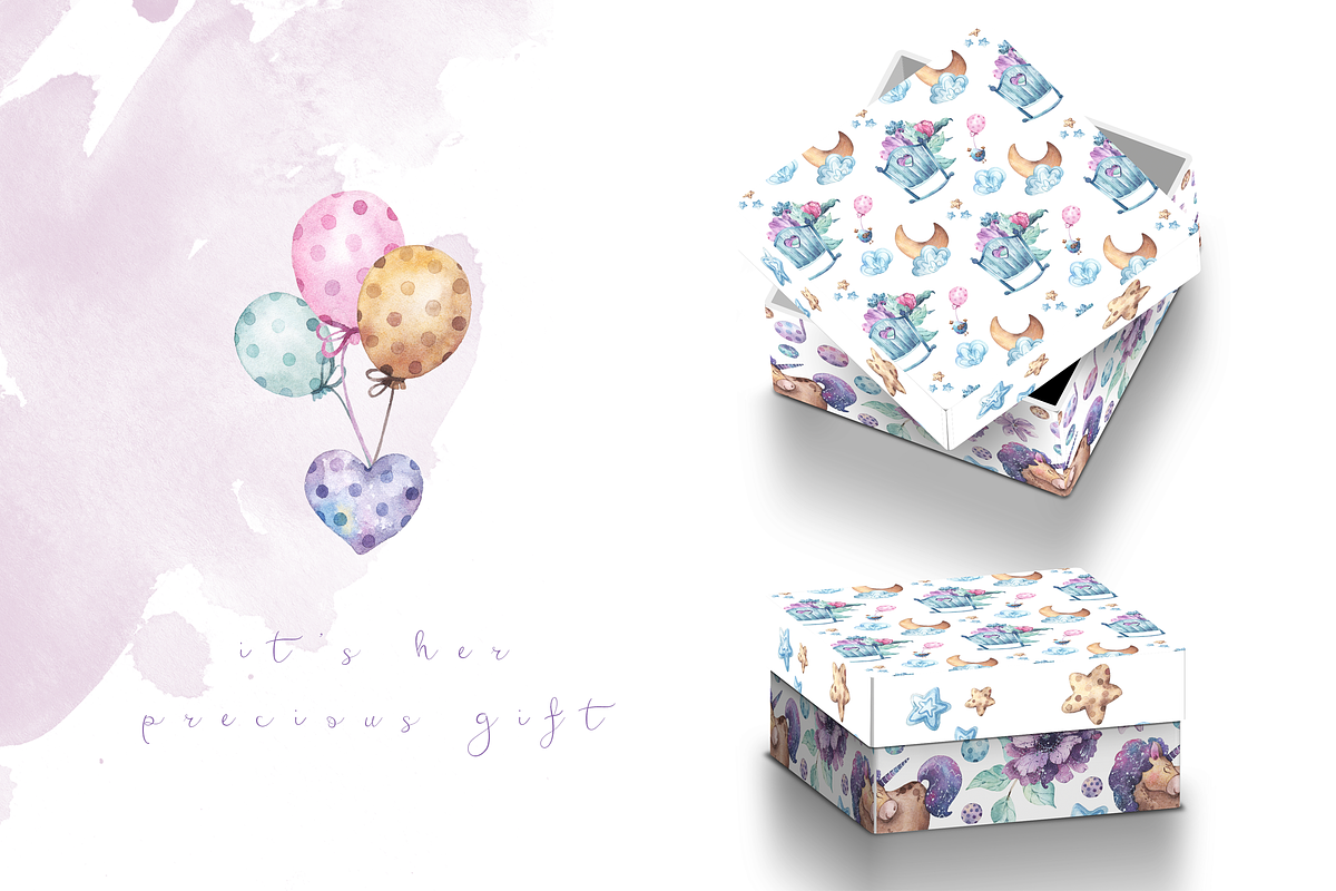 Lullaby - watercolor collection, an Object Illustration by Tatiana Troian (Photo 3 of 9)