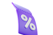 Flying purple 3D discount coupon, an Object 3D Model by Hannet (Thumbnail 6 of 8)