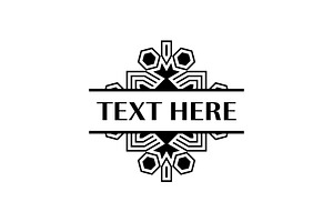 Ornamental Aztec-Inspired Frame