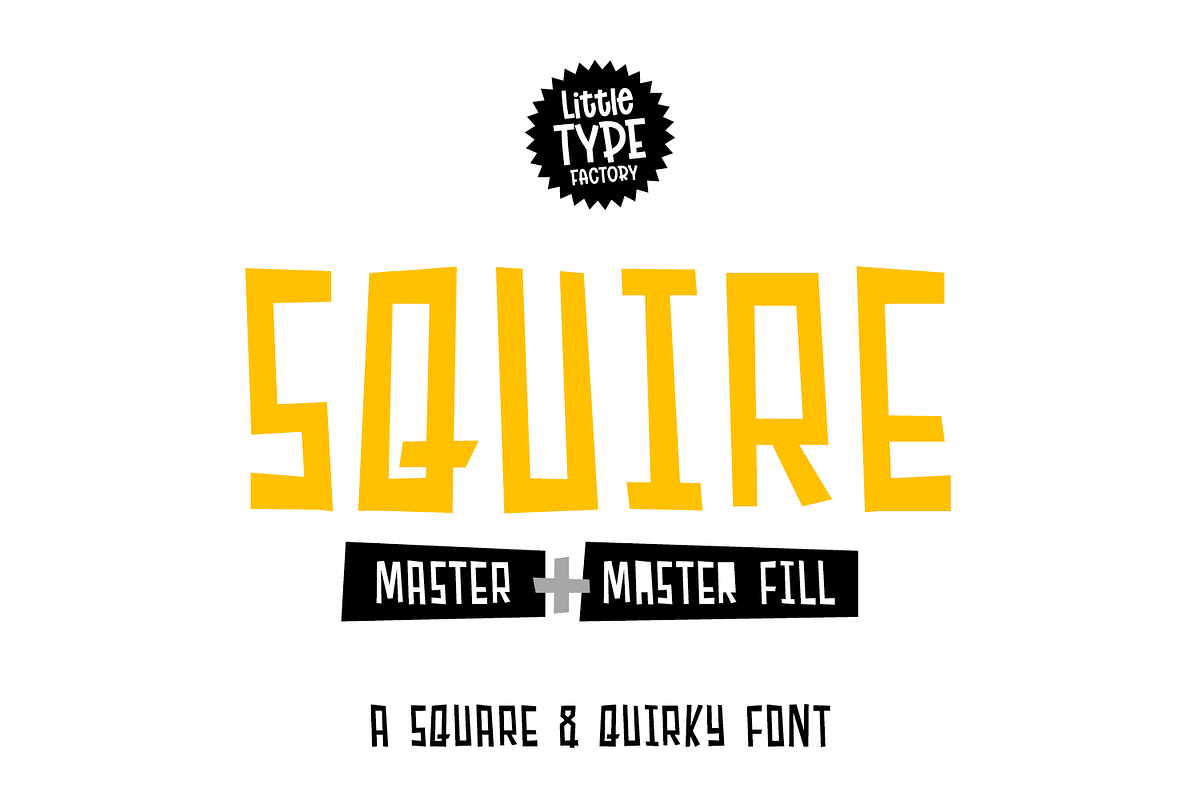 SQUIRE square & quirky font