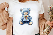 Watercolor Blue Birthday Clipart, an Illustration by Canvas Craft (Thumbnail 5 of 8)