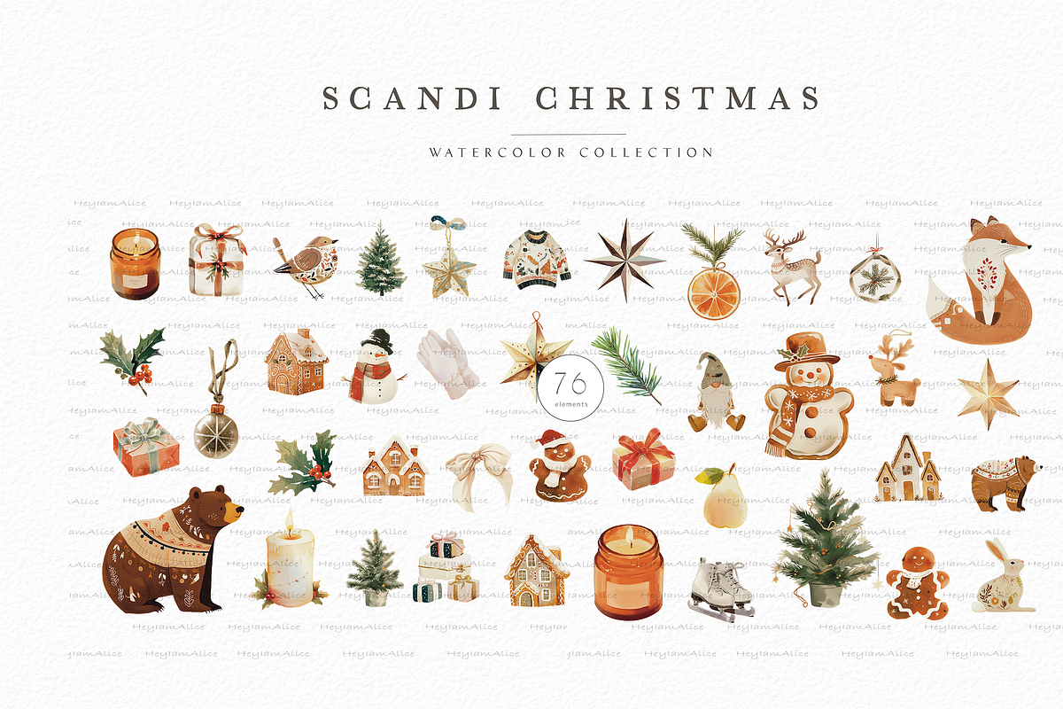 Scandinavia Christmas, a Seasonal Illustration by heyiamalice (Photo 12 of 17)