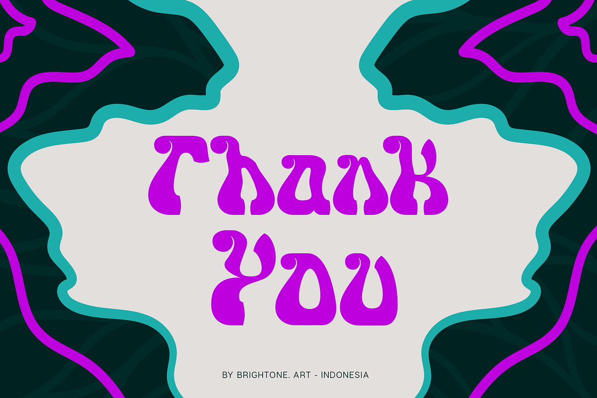 Blunt Quacker - Psychedelic Style, a Font by Brightone (Photo 8 of 8)