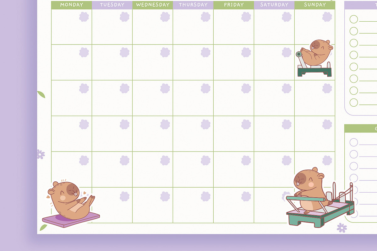 Capybara Pilates Princess Stickers, a Graphic by Dori Debreceni draws (Photo 6 of 8)