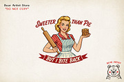 Retro Pin-Up Cowgirl Clipart Bundle, a Graphic by GlitterCraft (Thumbnail 25 of 61)