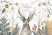 Scandinavian Winter Watercolor Set, an Animal Illustration by RhianAwni (Thumbnail 12 of 13)
