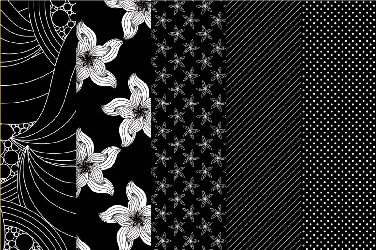 Digital Papers Black & White preview 2