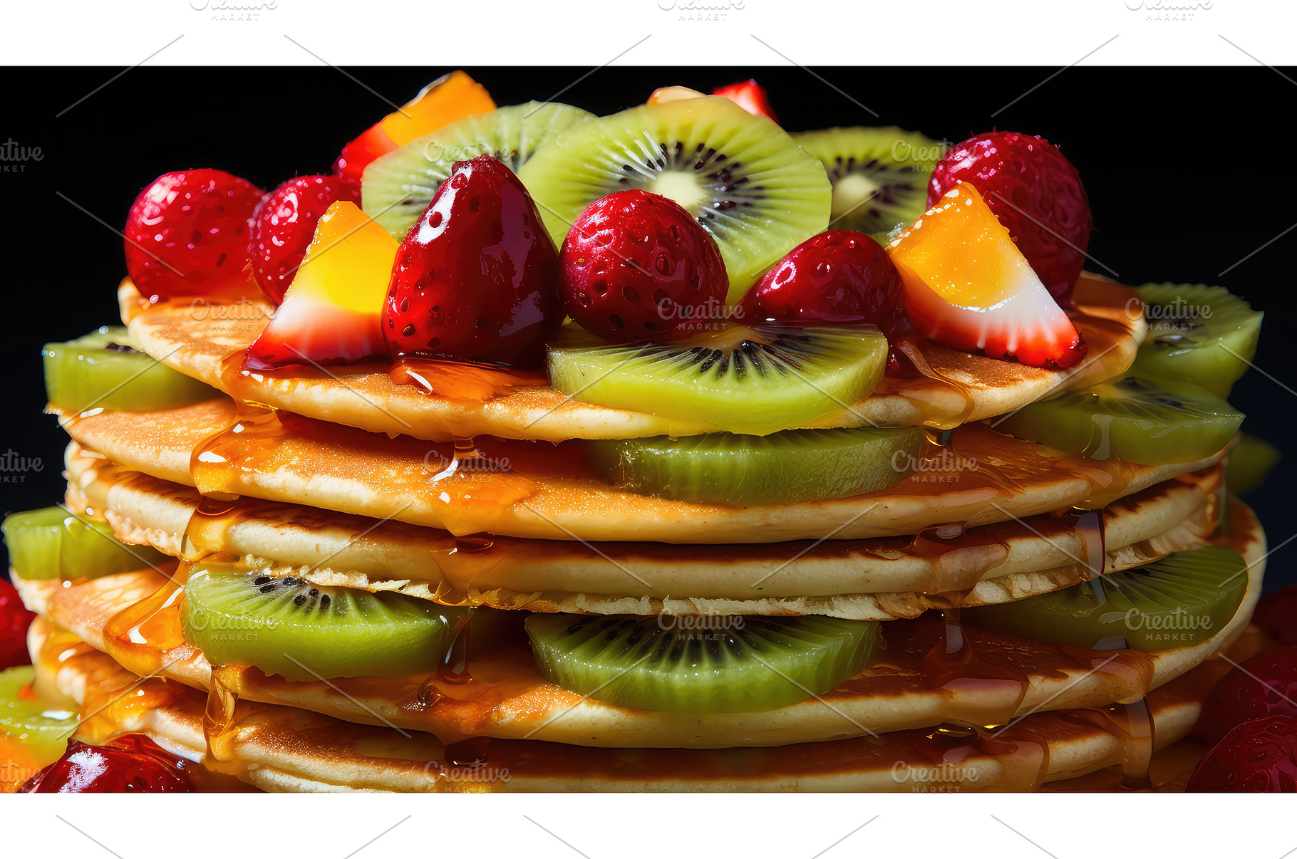 banana fruit pancake food ai, a Background Photo by pikepicture