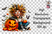 Spooky Halloween Girls PNG Bundle, a Graphic by Rina Akther (Thumbnail 6 of 11)