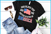 God Bless You And The Usa Flag SVG, an Object Graphic by Creativeusart (Thumbnail 1 of 4)