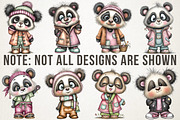 Black History Month Panda Clipart, an Illustration by RobertsArt (Thumbnail 3 of 5)