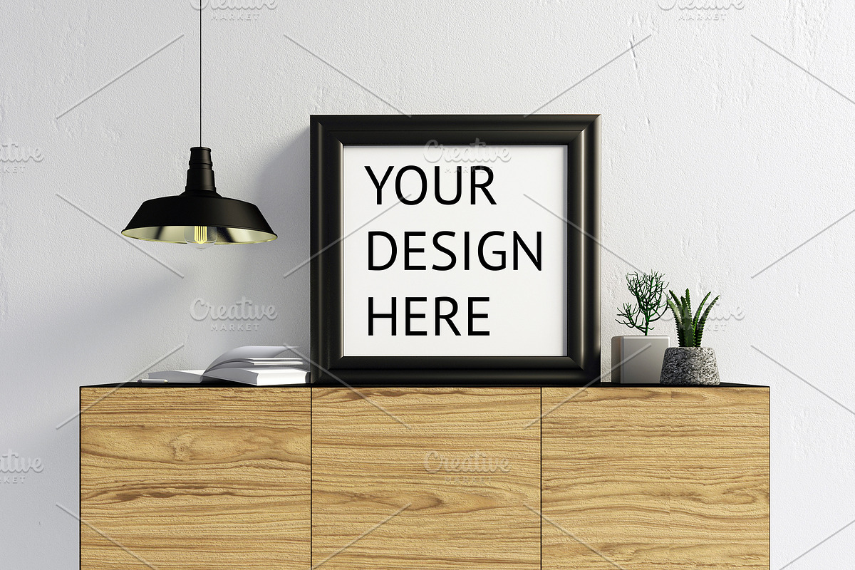 9 mock up poster frame in interior, a Print Template by ChromiumHeart (Photo 5 of 10)
