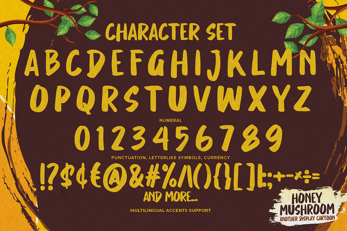Honey Mushroom -Display Cartoon Font, a Font by Gassstype (Photo 8 of 8)