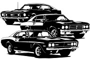 Retro Fast Car Vector SVG Bundle, an Object Graphic by jahid234 (Thumbnail 13 of 13)