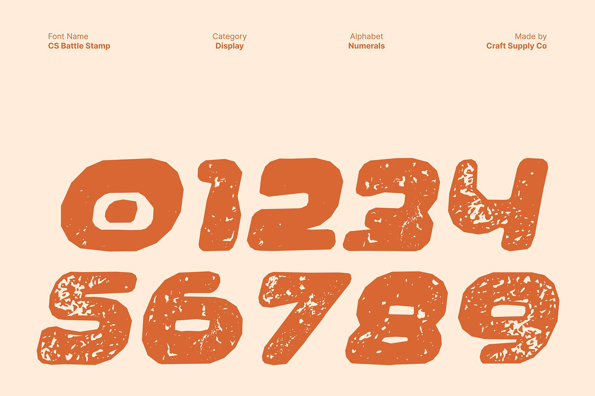 CS Battle Stamp, a Sans Serif Font by Craft Supply Co. (Photo 6 of 8)