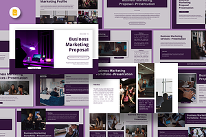 Business Marketing Google Slides, a Presentation Template by QR Design Studio