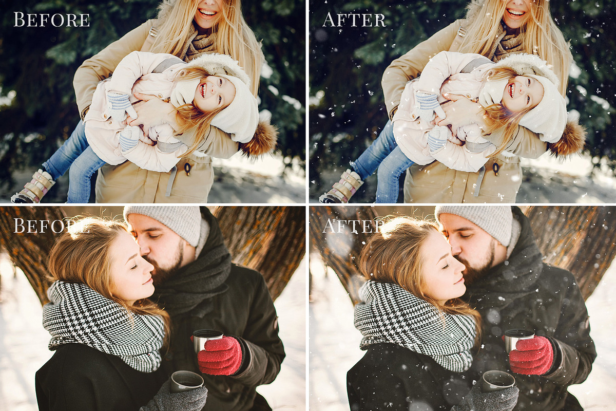 Falling Snow photo overlays, a Layer Style Add-On by BrownLeopard (Photo 4 of 6)