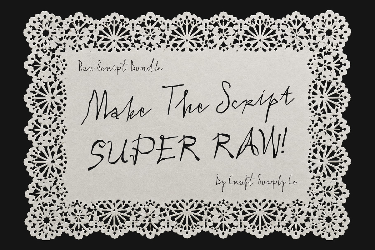 Raw Handwritten Script Bundle, a Script Font by Craft Supply Co. (Photo 1 of 11)