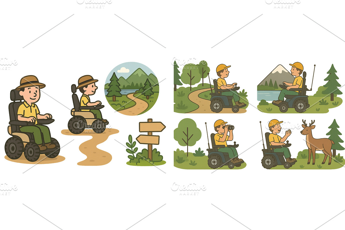 Enjoying nature trails with an all, an Illustration by ZinetroN