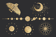 Golden kaleidoscope. Vector graphics, a Decorative Illustration by Chikovnaya (Thumbnail 14 of 14)