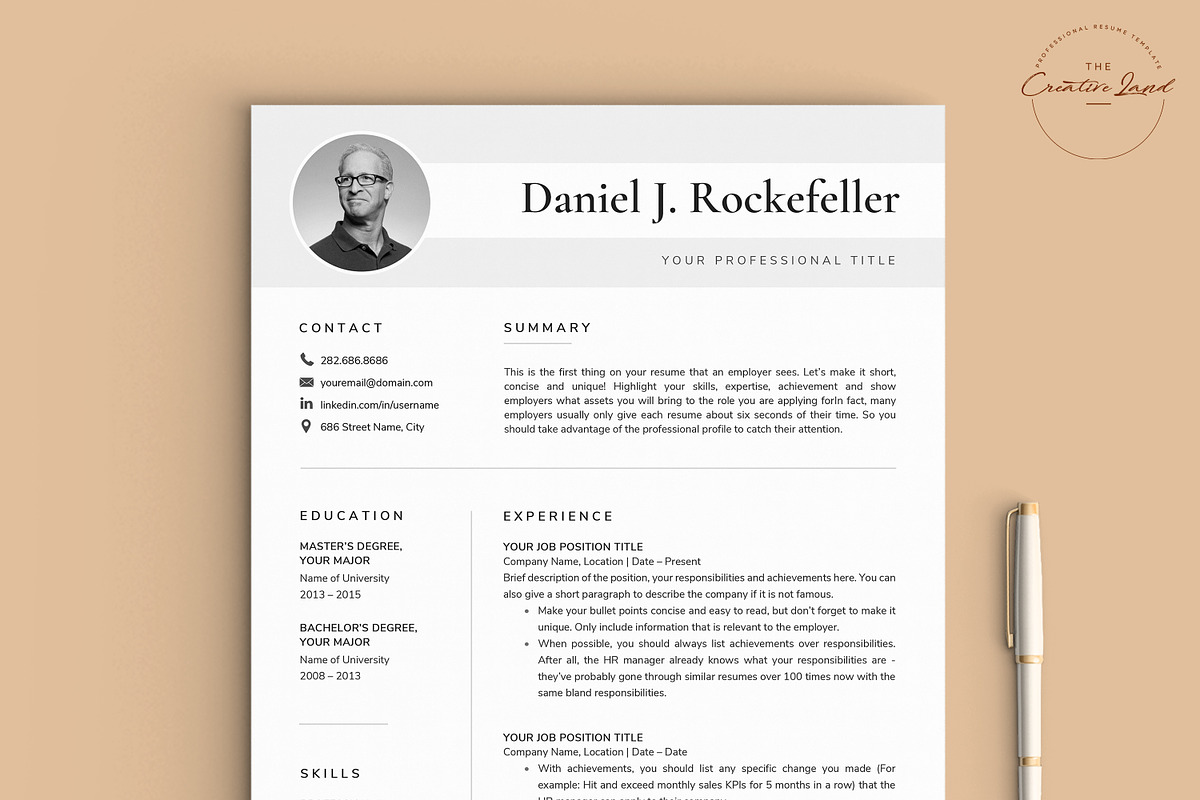 Resume Template - The Rock