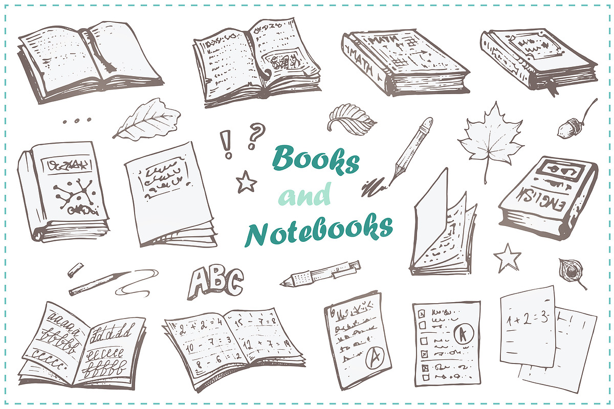Back to school. Icons. Calligraphy, an Education Illustration by Margo Miller (Photo 8 of 18)