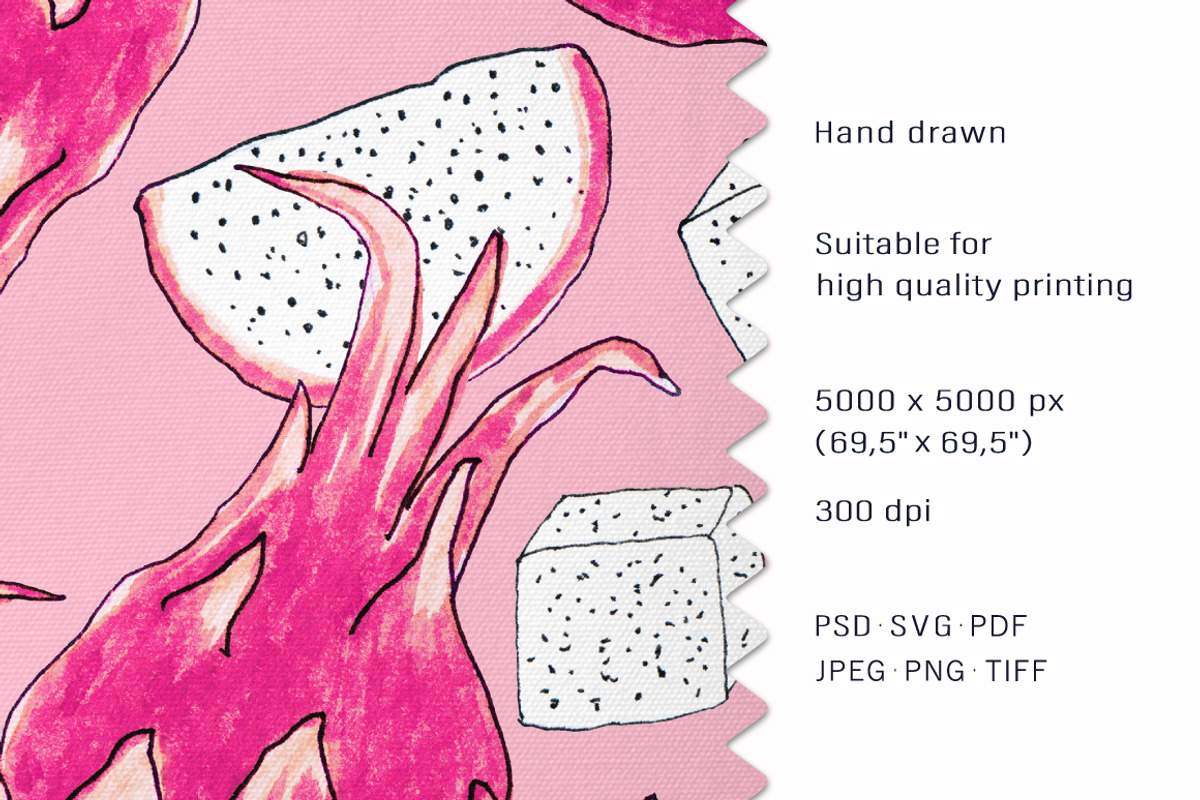 Dragonfruit - Set patterns, a Pattern Graphic by Yummy (Photo 2 of 10)