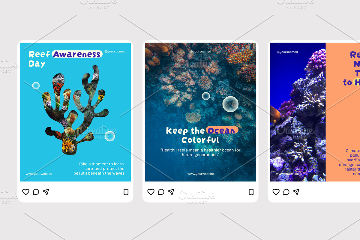 World Reef Awareness Day, a Social Media Template by Izdihaar_Studio (Photo 2 of 4)
