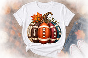 Football Pumpkin Fall PNG, a Seasonal Illustration by Watercolor design (Thumbnail 1 of 3)