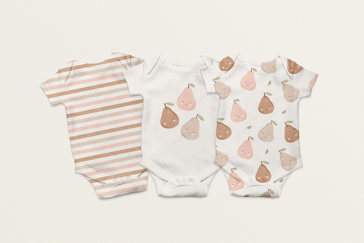 Cute pears Rose and Beige, a Pattern Graphic by Olena Kuznietsova (Photo 7 of 10)