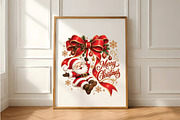 Merry Christmas Santa Bow PNG, a Seasonal Illustration by Daily.Designs (Thumbnail 5 of 5)