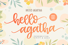 Hello Agatha Font Duo + Extra Doodle