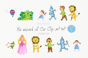 The wizard of Oz watercolor graphic