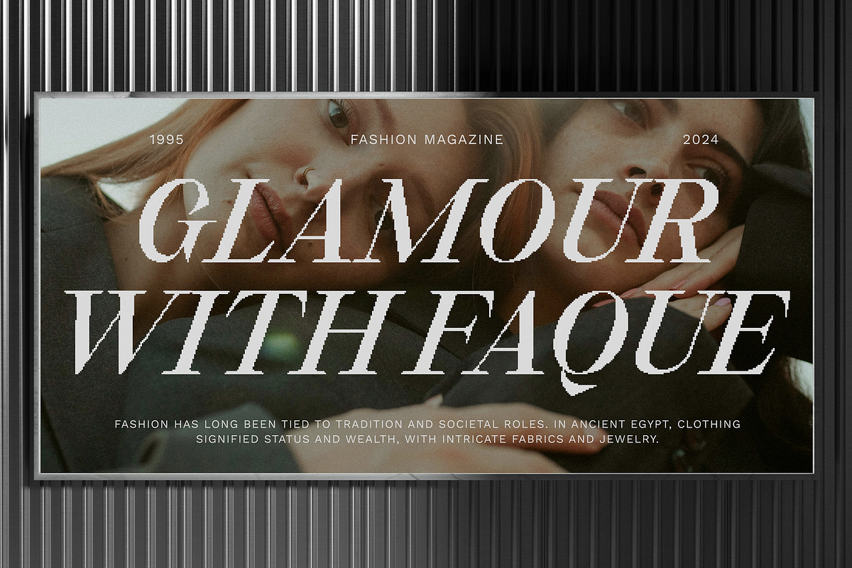New Valley - Pixelate Italic Serif, a Serif Font by Typia Nesia (Photo 9 of 15)