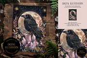 Rose Quartz Raven Illustration, an Animal Illustration by The Dutch Lady Designs (Thumbnail 1 of 4)