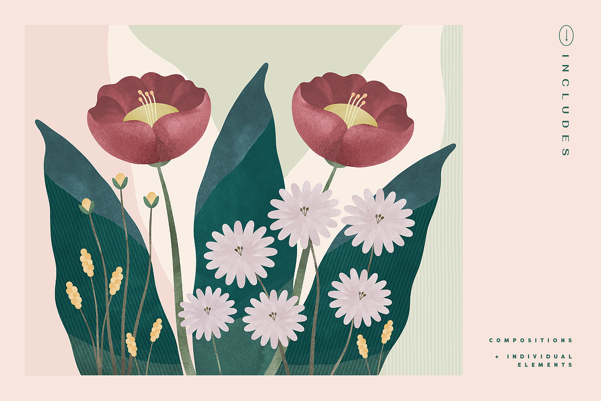 Painted Flowers and Compositions, an Object Graphic by Basia Stryjecka (Photo 7 of 19)