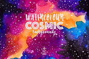 Watercolor Cosmic Backgrounds, a Texture Graphic by Stella's Graphic Supply (Thumbnail 1 of 6)