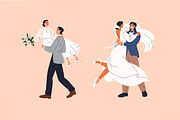 Happy wedding love couples set, a Person Illustration by Good Studio (Thumbnail 4 of 8)