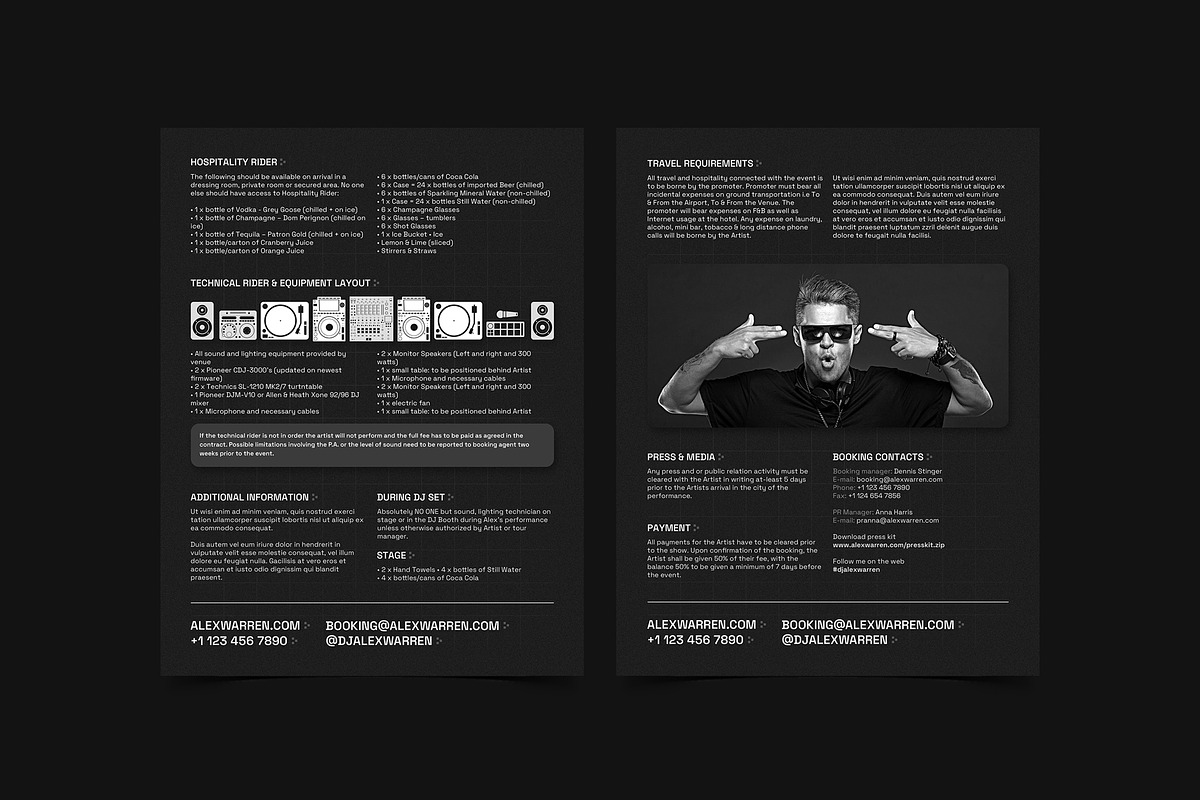 Dark DJ Press Kit / EPK Template preview 4