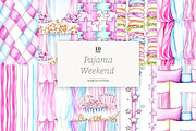 Cozy Pajama Party Digital Paper Set, a Pattern Graphic by GlamArtZhanna (Thumbnail 1 of 4)